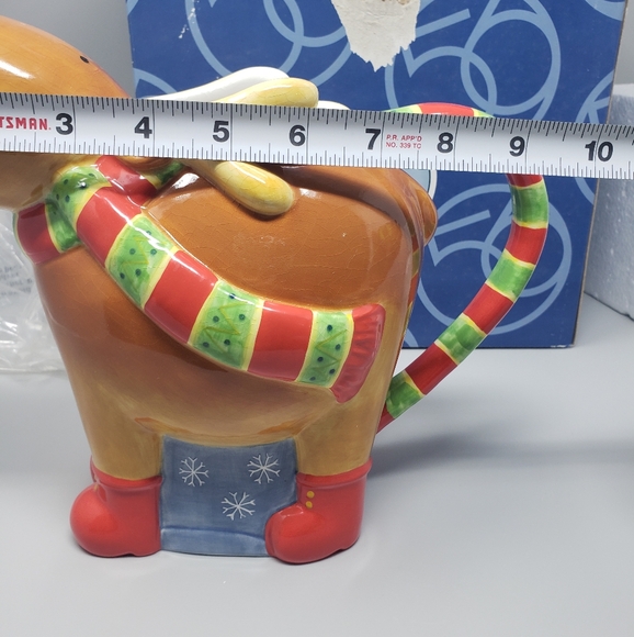 Department 56 Ceramic Red-Nose Reindeer Pitcher - Picture 9 of 11